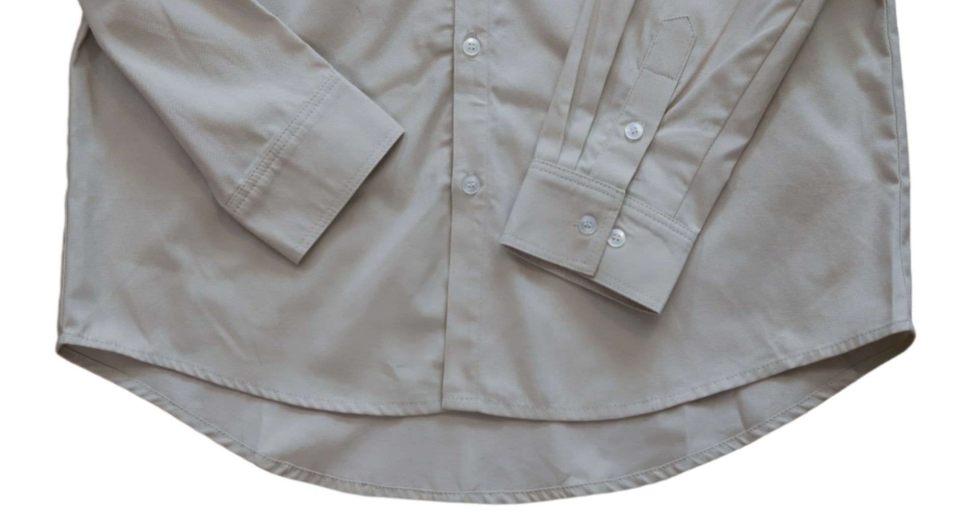Beige shirt on a wooden floor