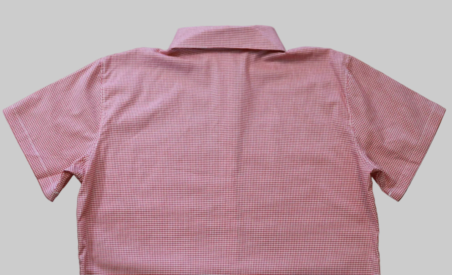 womens red gingham button down short sleeve shirt